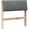 Image de vidaXL Tête de lit rembourrée gris foncé 75 cm Pin massif