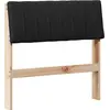 Image de vidaXL Tête de lit rembourrée noire 75 cm Pin massif