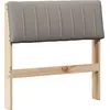 Image de vidaXL Tête de lit rembourrée Taupe 75 cm Pin massif