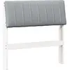 Image de vidaXL Tête de lit rembourrée gris clair 75 cm Pin massif