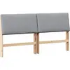 Image de vidaXL Tête de lit rembourrée gris clair 200 cm Pin massif