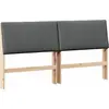 Image de vidaXL Tête de lit rembourrée gris foncé 180 cm Pin massif