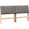 Image de vidaXL Tête de lit rembourrée taupe 180 cm Pin massif