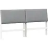 Image de vidaXL Tête de lit rembourrée gris clair 180 cm Pin massif