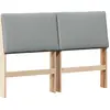 Image de vidaXL Tête de lit rembourrée gris clair 160 cm Pin massif