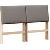 Image de vidaXL Tête de lit rembourrée taupe 160 cm Pin massif