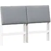 Image de vidaXL Tête de lit rembourrée gris clair 150 cm Pin massif