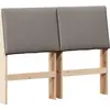 Image de vidaXL Tête de lit rembourrée Taupe 135 cm Pin massif