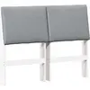 Image de vidaXL Tête de lit rembourrée gris clair 135 cm Pin massif