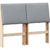 Image de vidaXL Tête de lit rembourrée gris clair 120 cm Pin massif