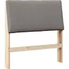 Image de vidaXL Tête de lit rembourrée Taupe 100 cm Pin massif