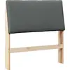 Image de vidaXL Tête de lit rembourrée gris foncé 90 cm Pin massif