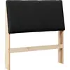 Image de vidaXL Tête de lit rembourrée noire 90 cm Pin massif