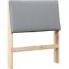 Image de vidaXL Tête de lit rembourrée gris clair 80 cm Pin massif