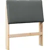 Image de vidaXL Tête de lit rembourrée gris foncé 80 cm Pin massif