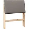 Image de vidaXL Tête de lit rembourrée taupe 80 cm Pin massif
