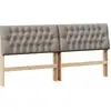Image de vidaXL Tête de lit rembourrée taupe 200 cm Pin massif
