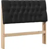 Image de vidaXL Tête de lit rembourrée noire 100 cm Pin massif