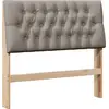 Image de vidaXL Tête de lit rembourrée Taupe 100 cm Pin massif