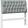 Image de vidaXL Tête de lit rembourrée gris clair 100 cm Pin massif