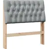 Image de vidaXL Tête de lit rembourrée gris clair 90 cm Pin massif