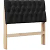 Image de vidaXL Tête de lit rembourrée noire 90 cm Pin massif