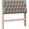 Image de vidaXL Tête de lit rembourrée Taupe 90 cm Pin massif