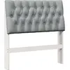 Image de vidaXL Tête de lit rembourrée gris clair 90 cm Pin massif