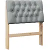 Image de vidaXL Tête de lit rembourrée gris clair 80 cm Pin massif