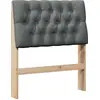 Image de vidaXL Tête de lit rembourrée gris foncé 80 cm Pin massif