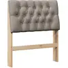 Image de vidaXL Tête de lit rembourrée taupe 80 cm Pin massif
