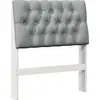 Image de vidaXL Tête de lit rembourrée gris clair 80 cm Pin massif
