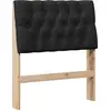 Image de vidaXL Tête de lit rembourrée noire 75 cm Pin massif
