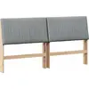 Image de vidaXL Tête de lit rembourrée gris clair 200 cm Pin massif