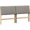 Image de vidaXL Tête de lit rembourrée taupe 200 cm Pin massif
