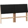 Image de vidaXL Tête de lit rembourrée noire 160 cm Pin massif