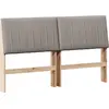 Image de vidaXL Tête de lit rembourrée taupe 150 cm Pin massif