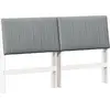 Image de vidaXL Tête de lit rembourrée gris clair 150 cm Pin massif