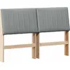 Image de vidaXL Tête de lit rembourrée gris clair 140 cm Pin massif
