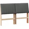 Image de vidaXL Tête de lit rembourrée gris foncé 135 cm Pin massif