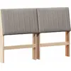 Image de vidaXL Tête de lit rembourrée Taupe 135 cm Pin massif