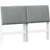 Image de vidaXL Tête de lit rembourrée gris clair 135 cm Pin massif