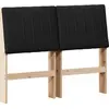 Image de vidaXL Tête de lit rembourrée noire 120 cm Pin massif