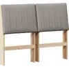 Image de vidaXL Tête de lit rembourrée taupe 120 cm Pin massif
