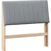 Image de vidaXL Tête de lit rembourrée gris clair 100 cm Pin massif