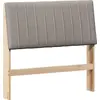 Image de vidaXL Tête de lit rembourrée Taupe 100 cm Pin massif