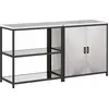 Image de Ensemble de rangement pour cuisine vidaXL HATTEM, 2 pièces, acier inoxydable argenté