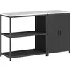 Image de vidaXL Ensemble de rangement pour la cuisine HATTEM, 2 pièces, noir