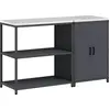 Image de Ensemble de rangement pour cuisine vidaXL HATTEM, 2 pièces, anthracite
