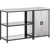 Image de Ensemble de rangement pour cuisine vidaXL HATTEM, 2 pièces, acier inoxydable argenté